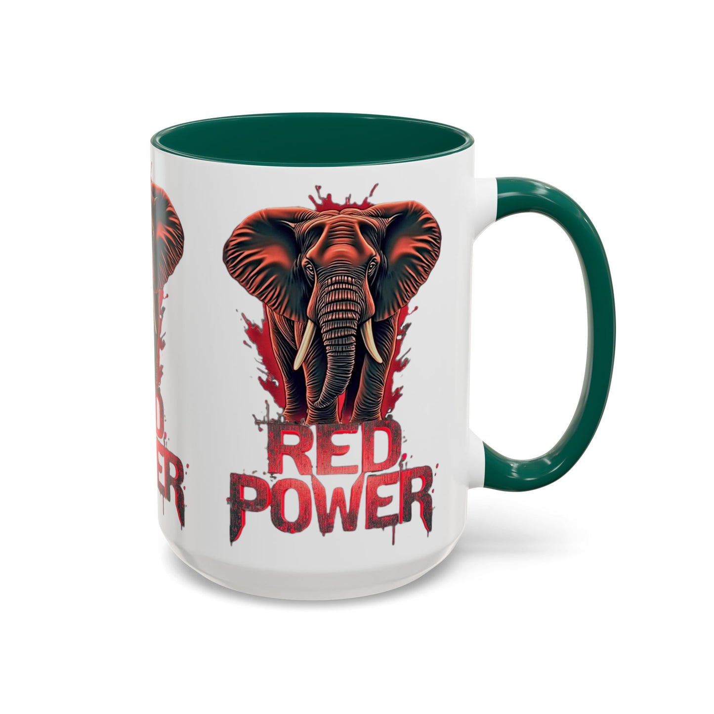 Red Power Patriotic Elephant Coffee Mug