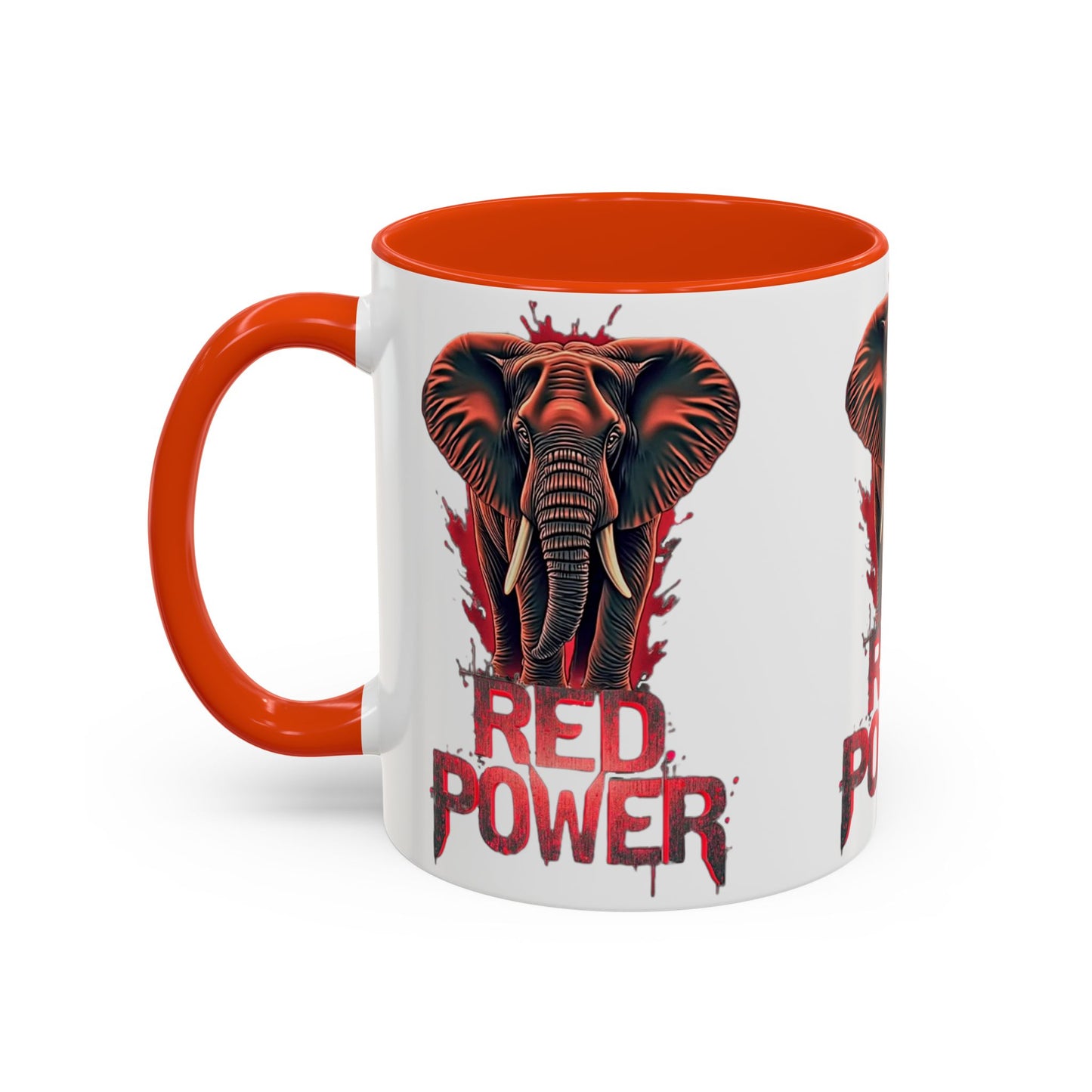Red Power Patriotic Elephant Coffee Mug