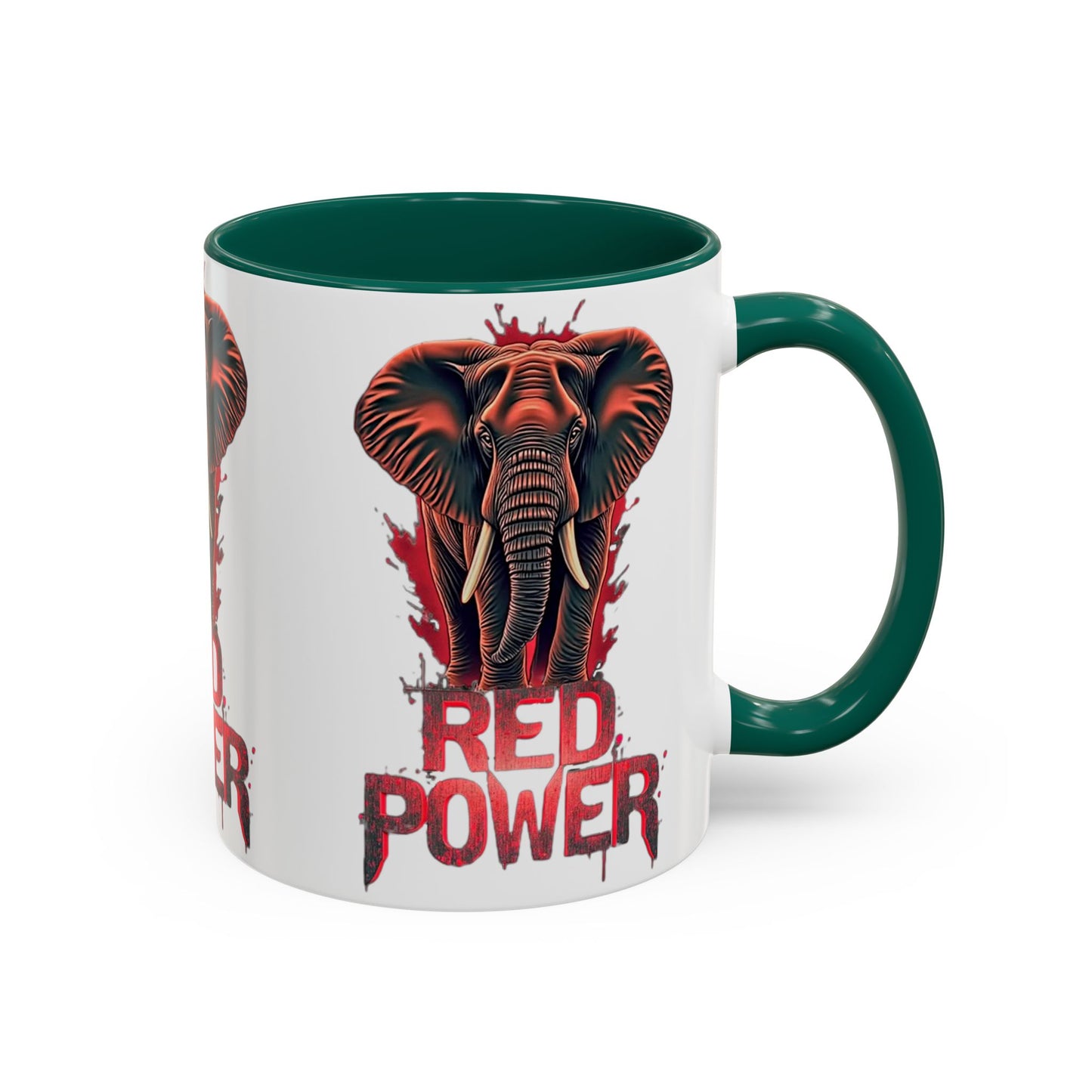 Red Power Patriotic Elephant Coffee Mug