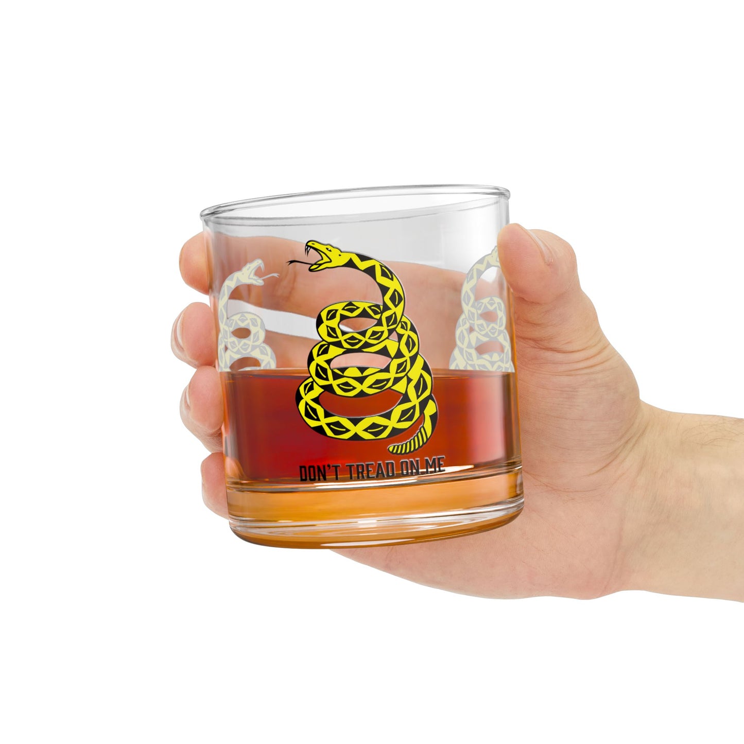 Don't Tread on Me Patriotic Whiskey Glass