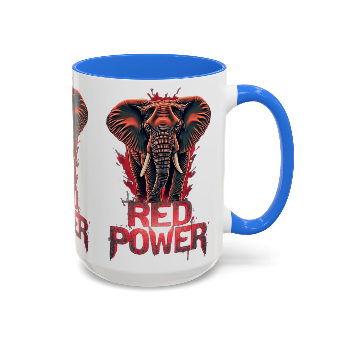 Red Power Patriotic Elephant Coffee Mug