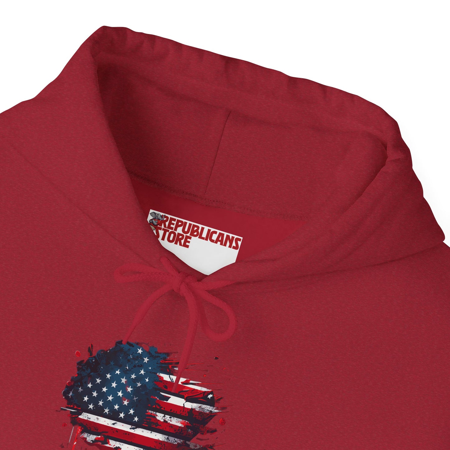 I Love America Heart Flag Unisex Hoodie Sweatshirt