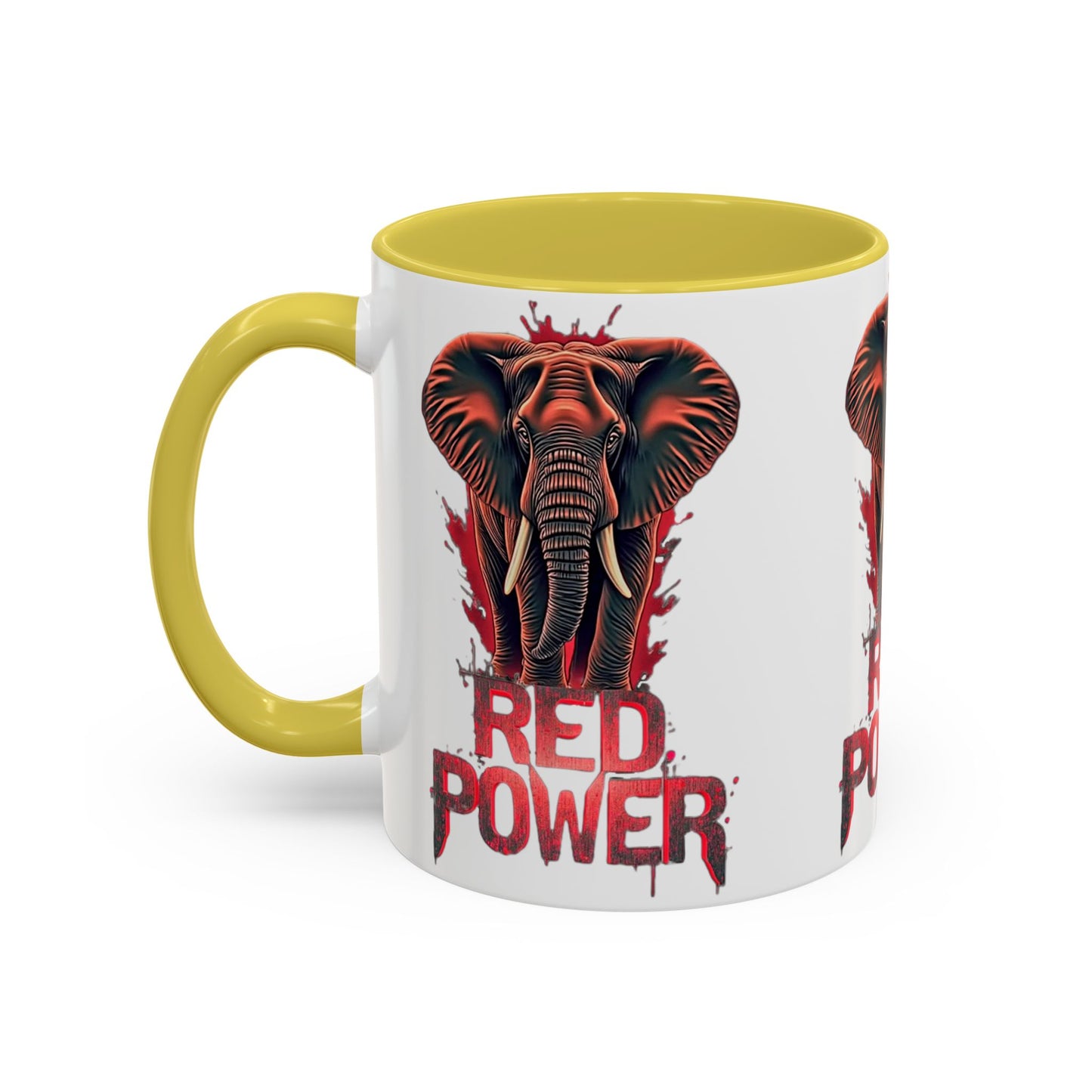 Red Power Patriotic Elephant Coffee Mug