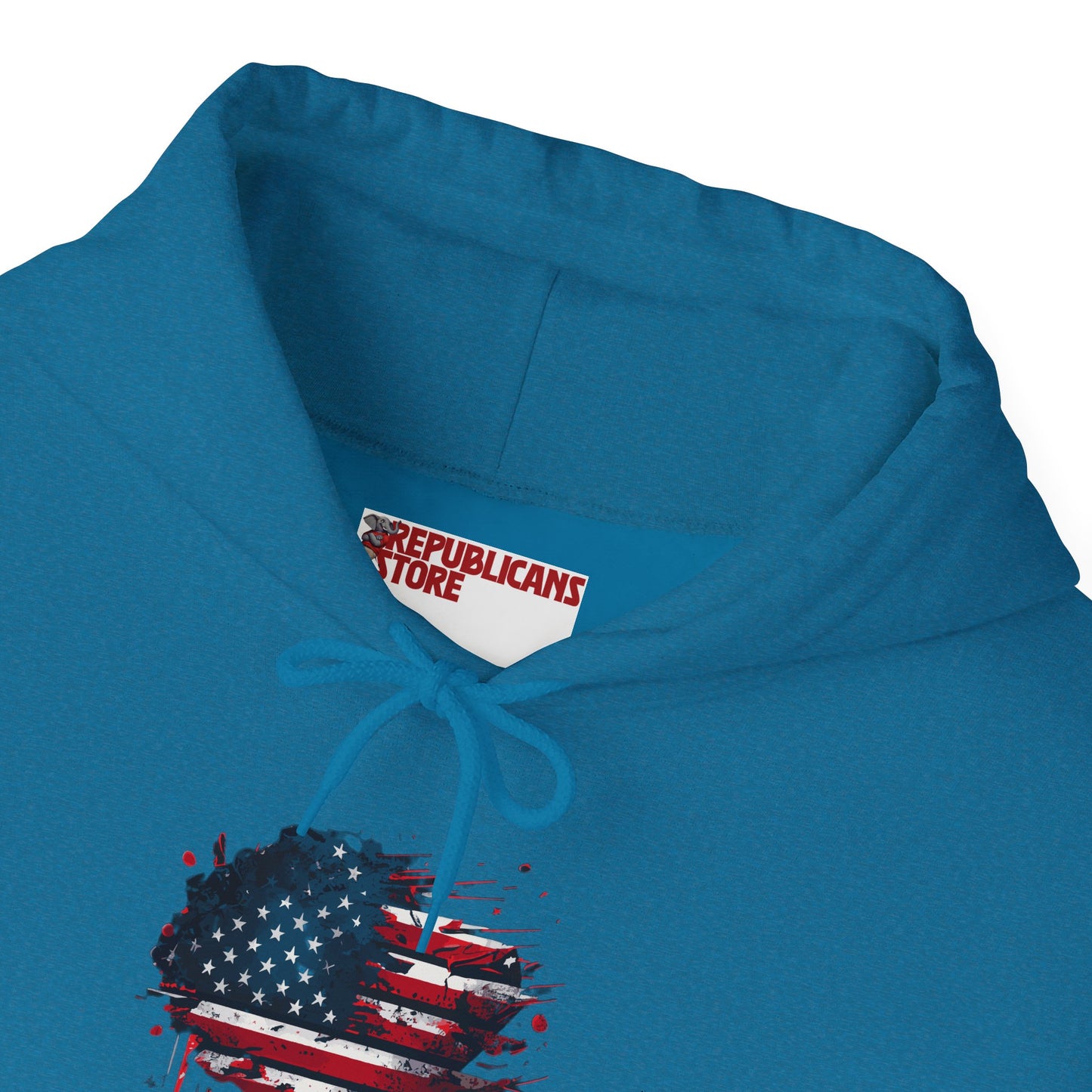 I Love America Heart Flag Unisex Hoodie Sweatshirt