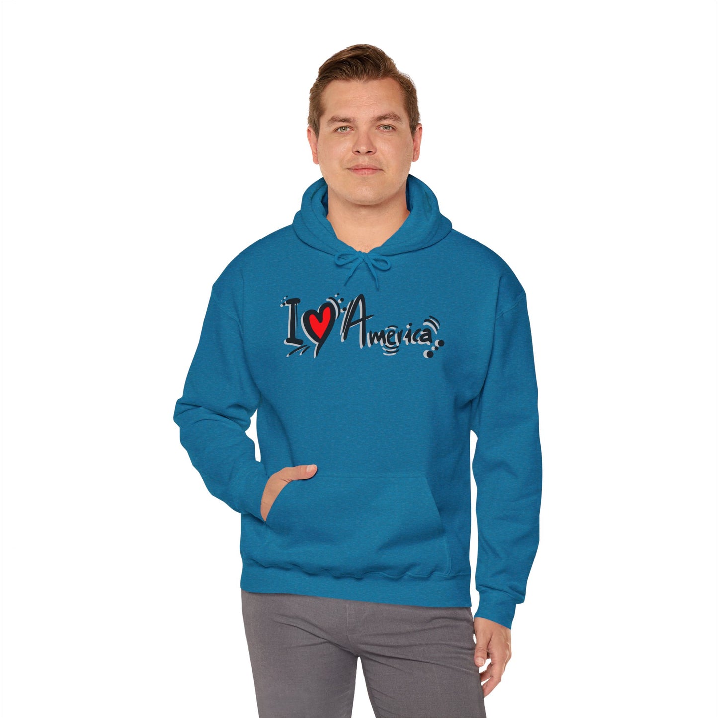 I Love America Unisex Hoodie Sweatshirt