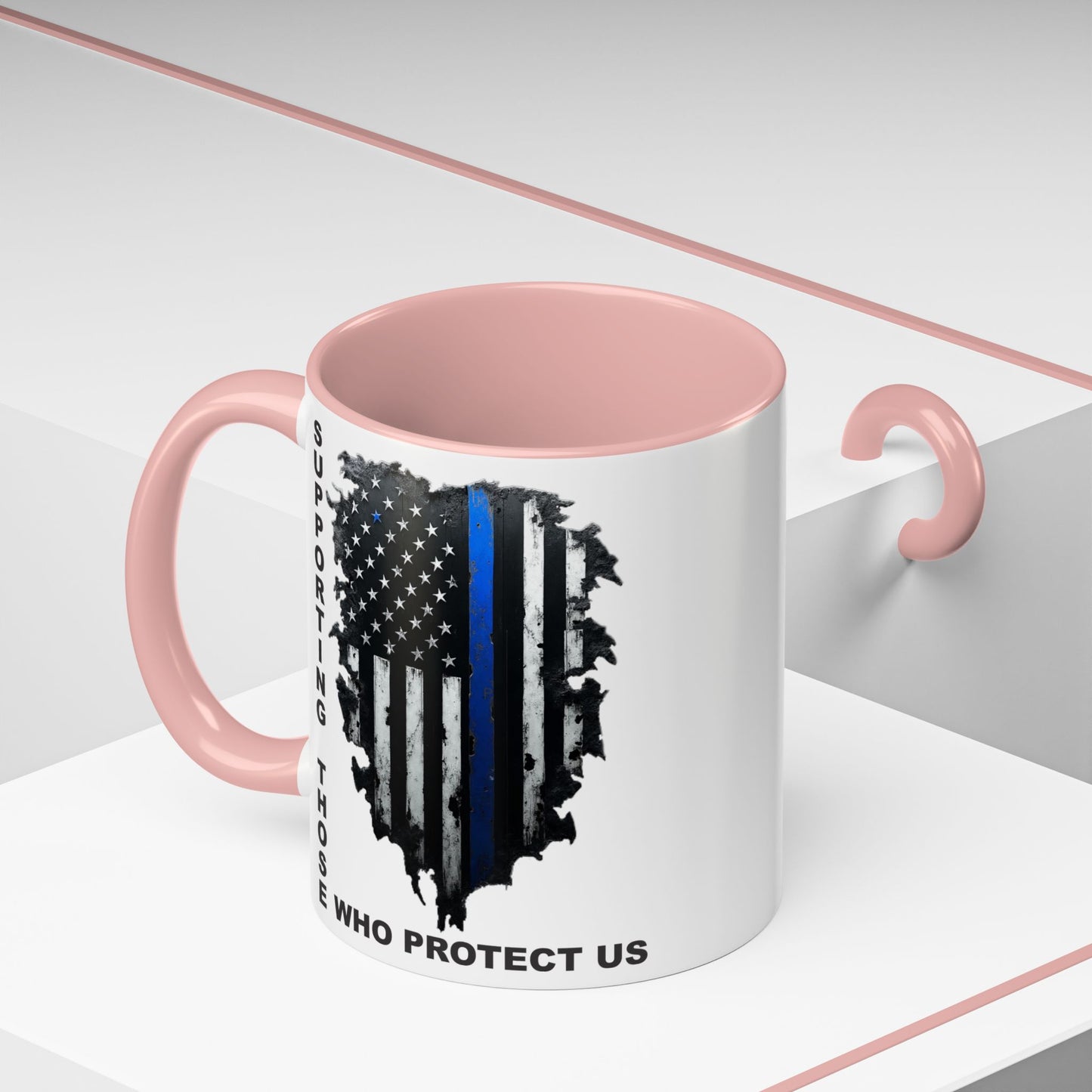 Supporting Those Who Protect Us Patriotic Coffee Mug