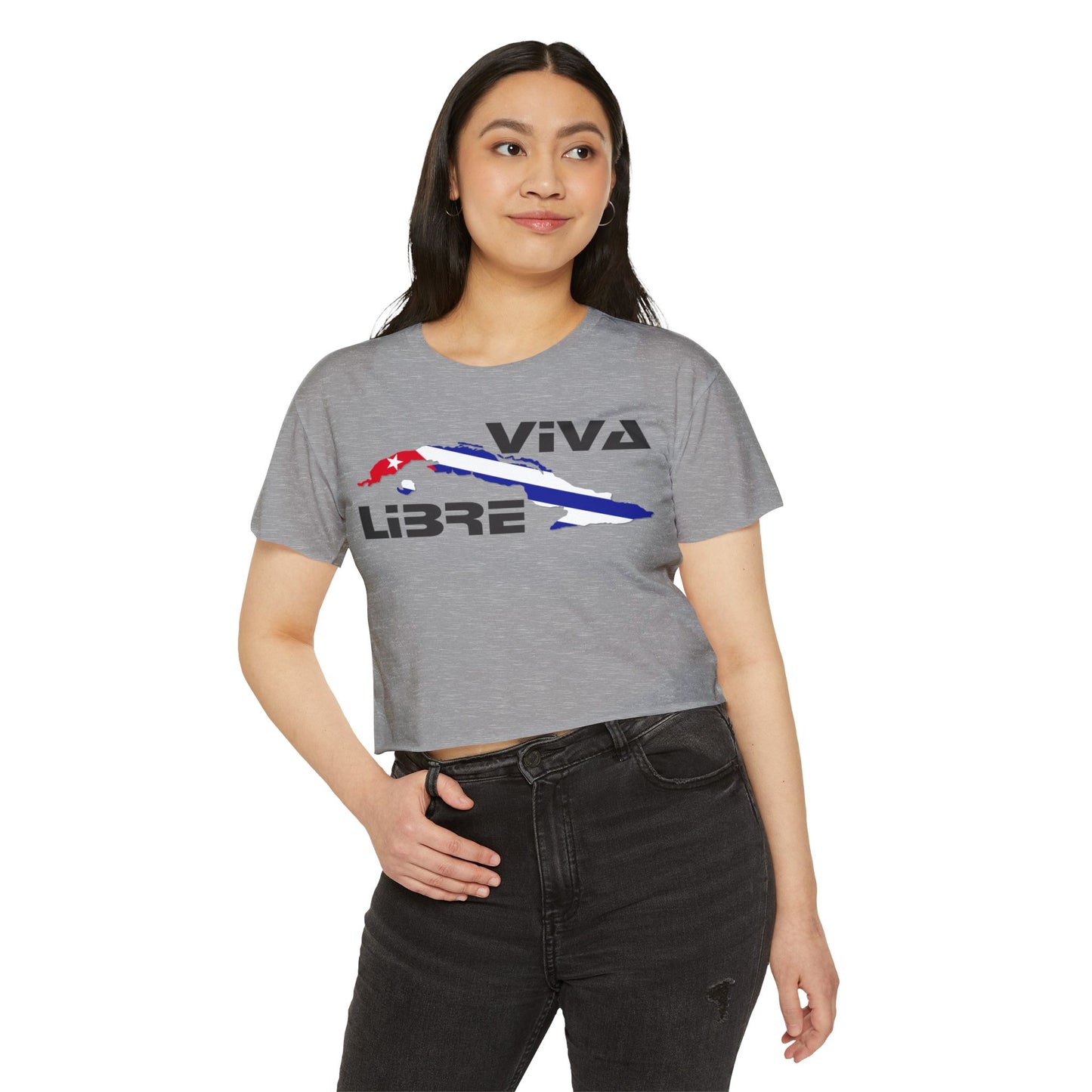 Viva Cuba Libre Patriótico Crop Top