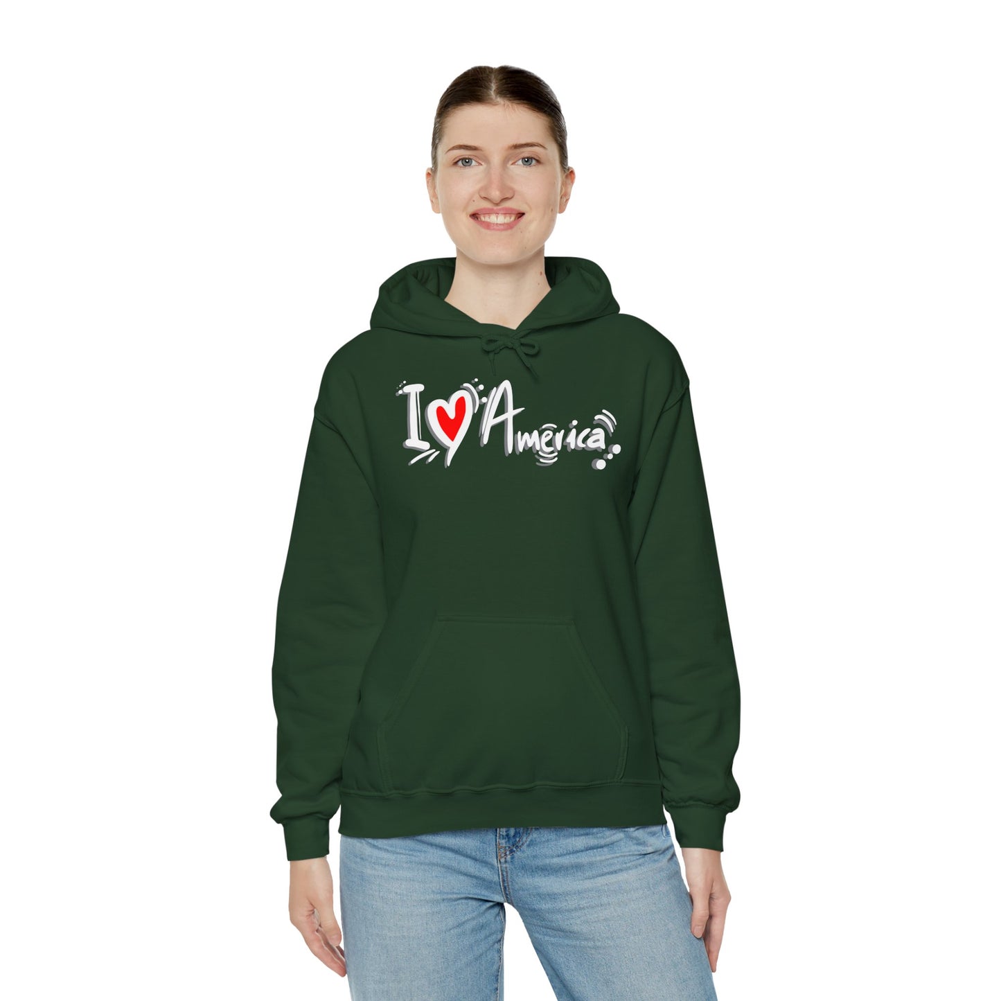 I Love America Unisex Hoodie Sweatshirt