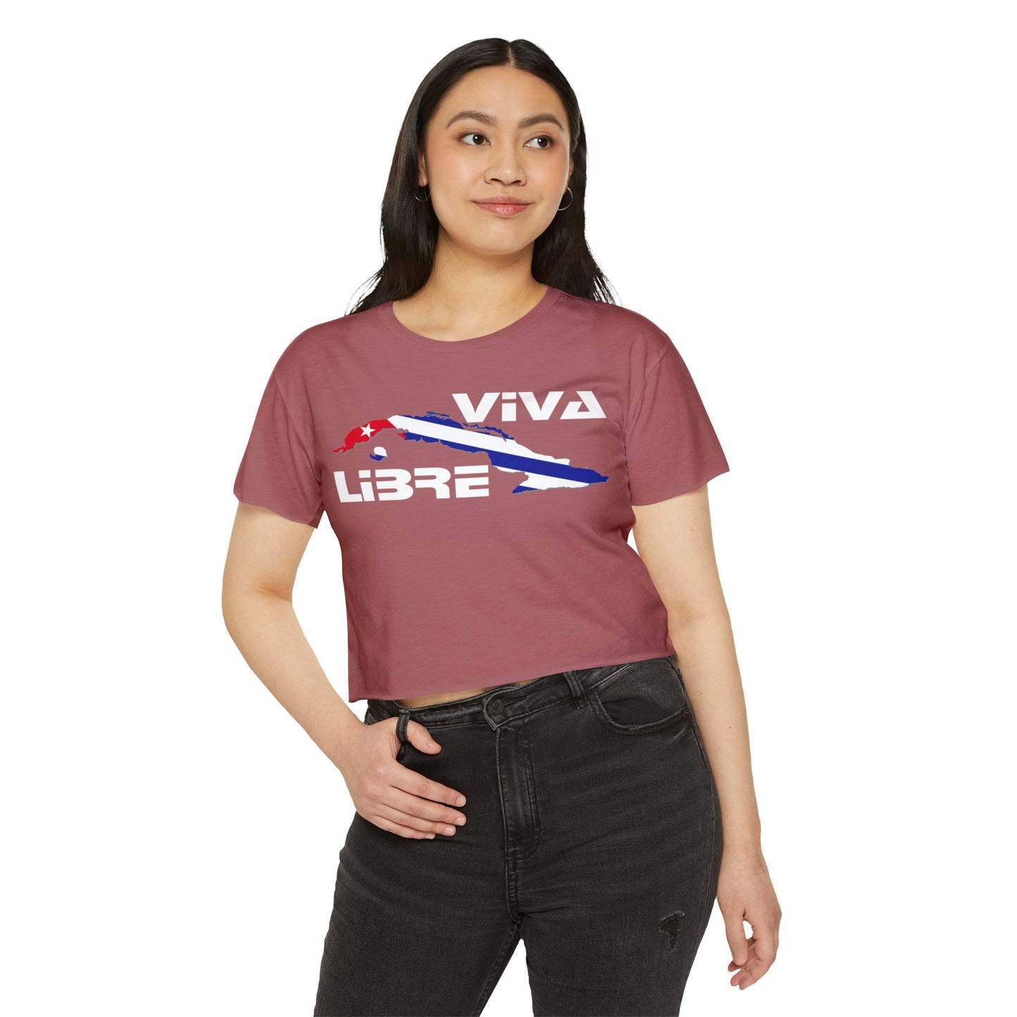 Viva Cuba Libre Patriótico Crop Top