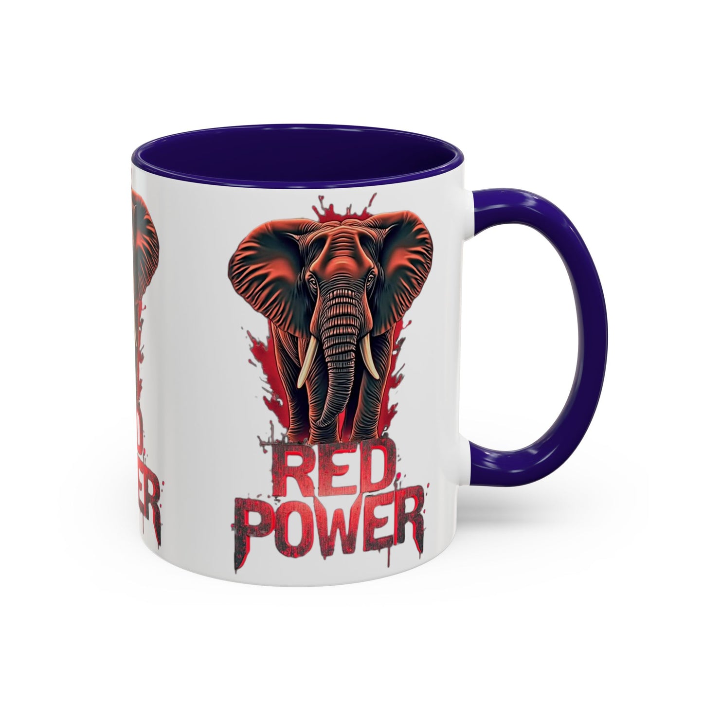 Red Power Patriotic Elephant Coffee Mug