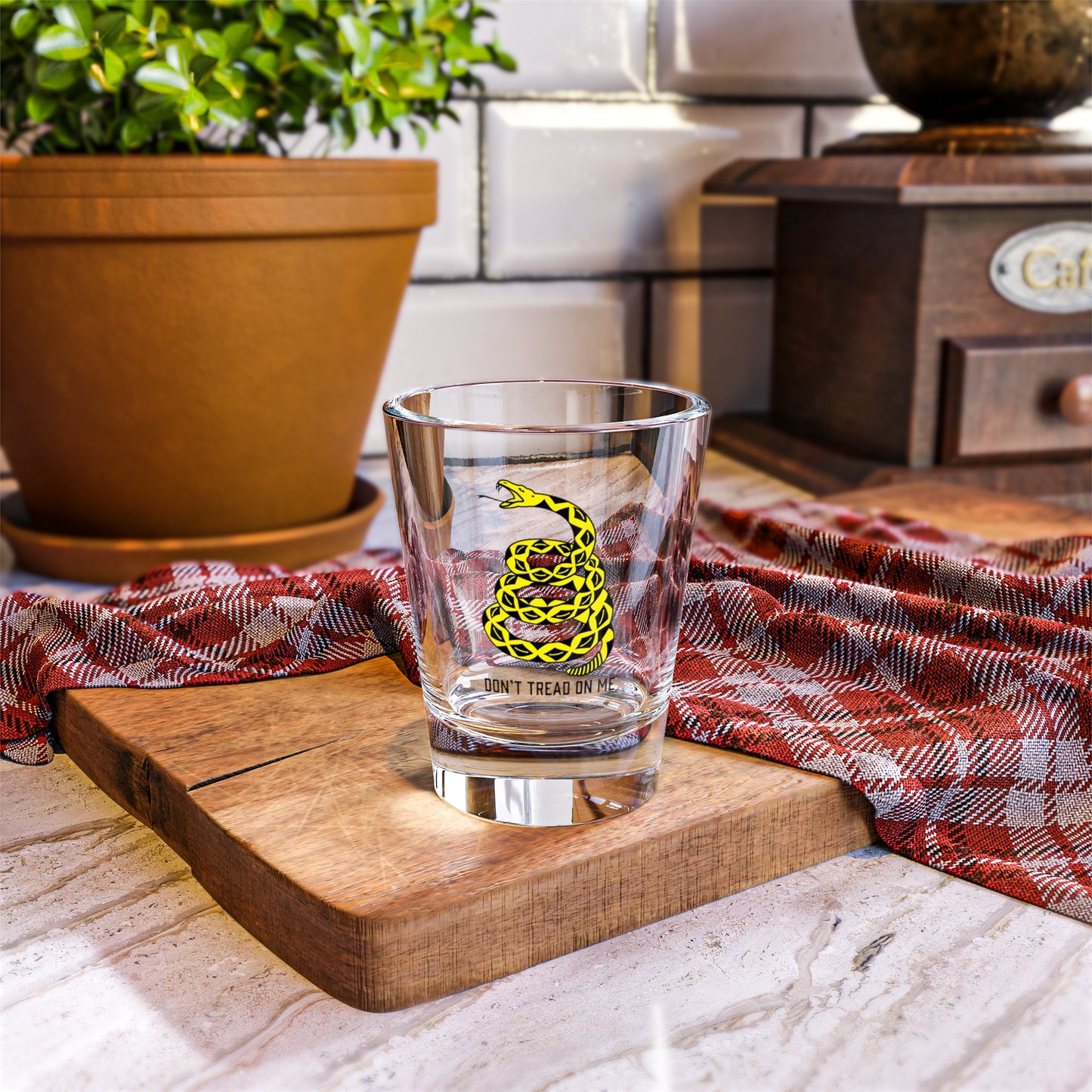 Don't Tread on Me Patriotic Shot Glass