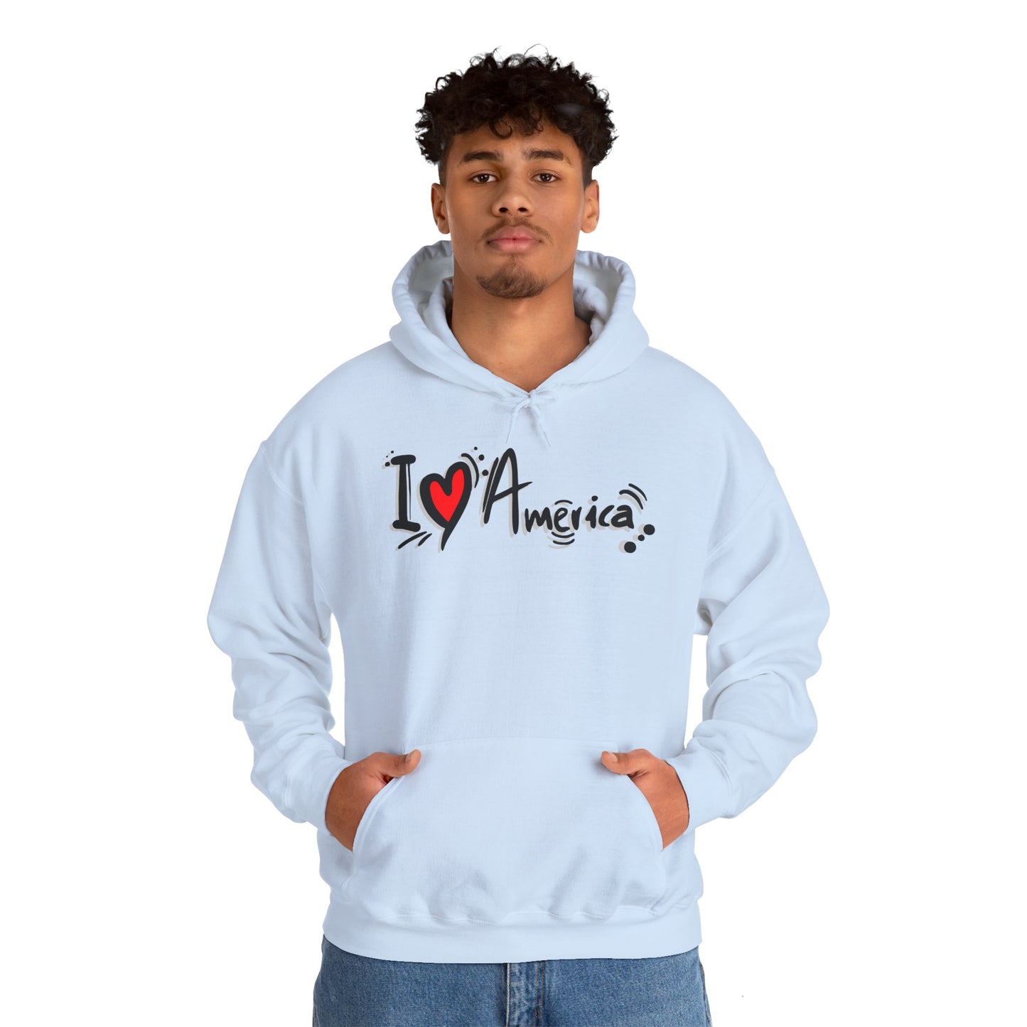 I Love America Unisex Hoodie Sweatshirt