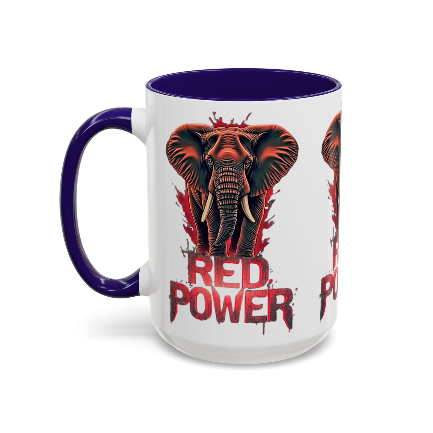 Red Power Patriotic Elephant Coffee Mug