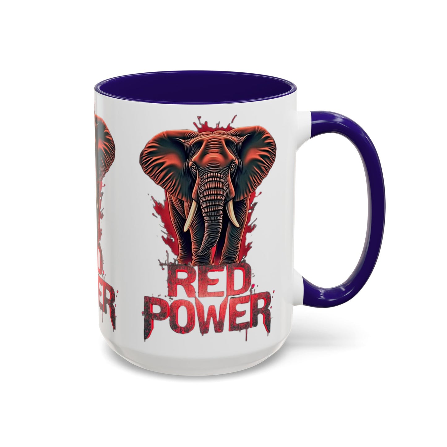Red Power Patriotic Elephant Coffee Mug
