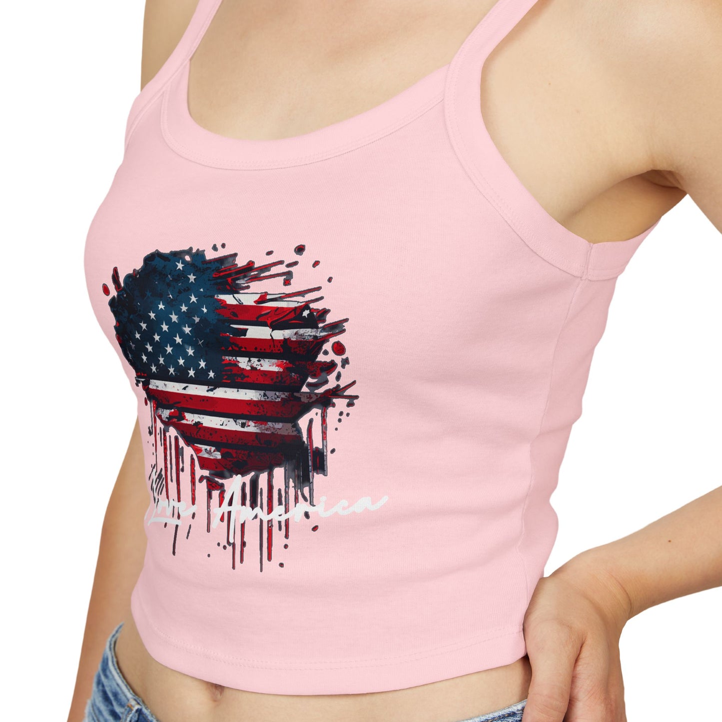 I Love America Heart Flag Tank Top
