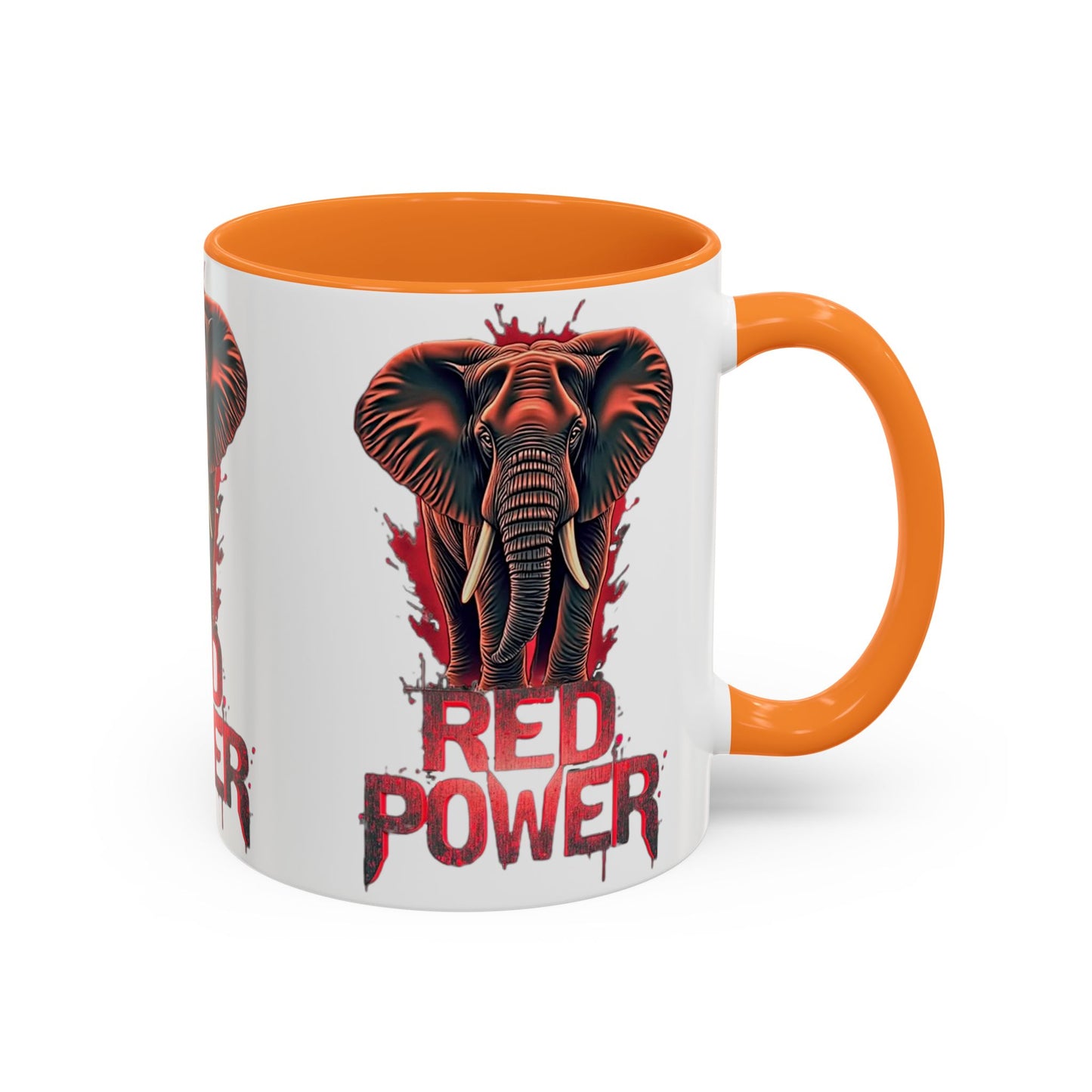 Red Power Patriotic Elephant Coffee Mug