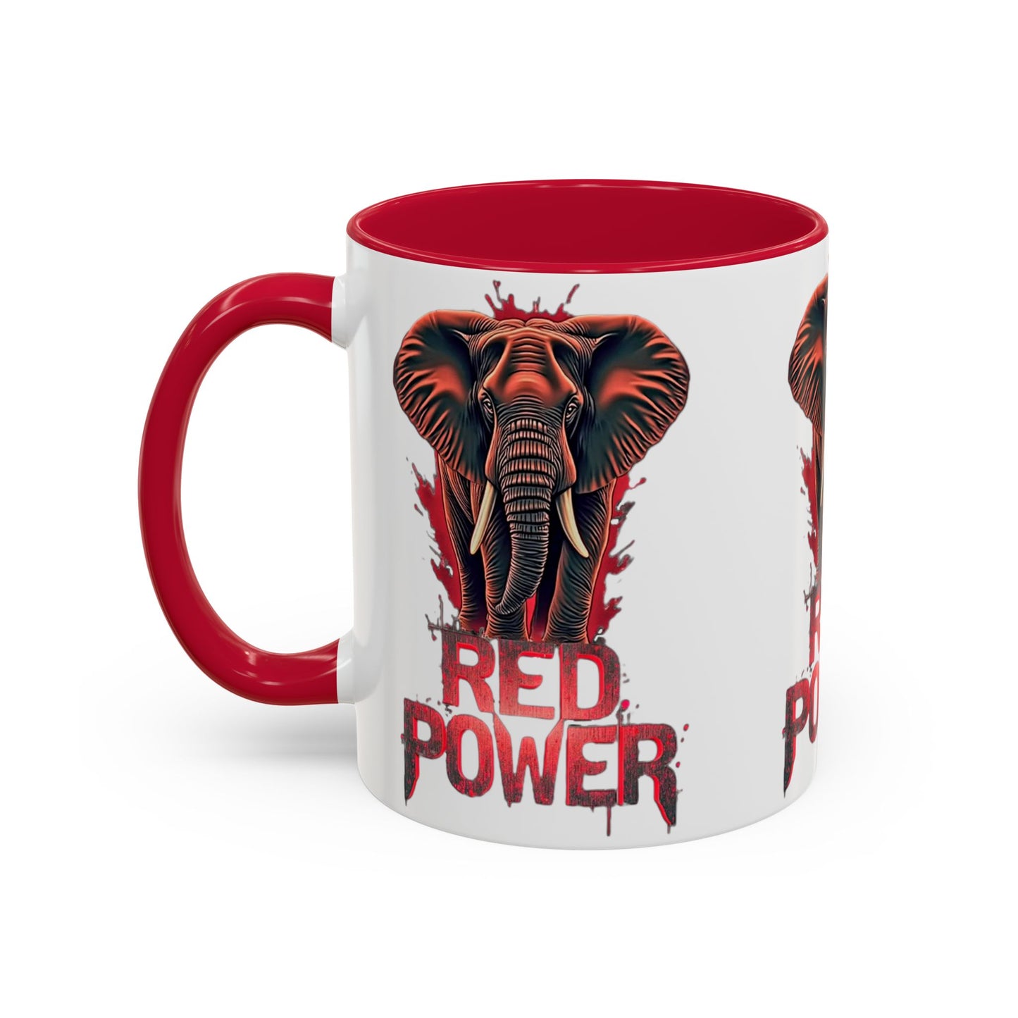 Red Power Patriotic Elephant Coffee Mug