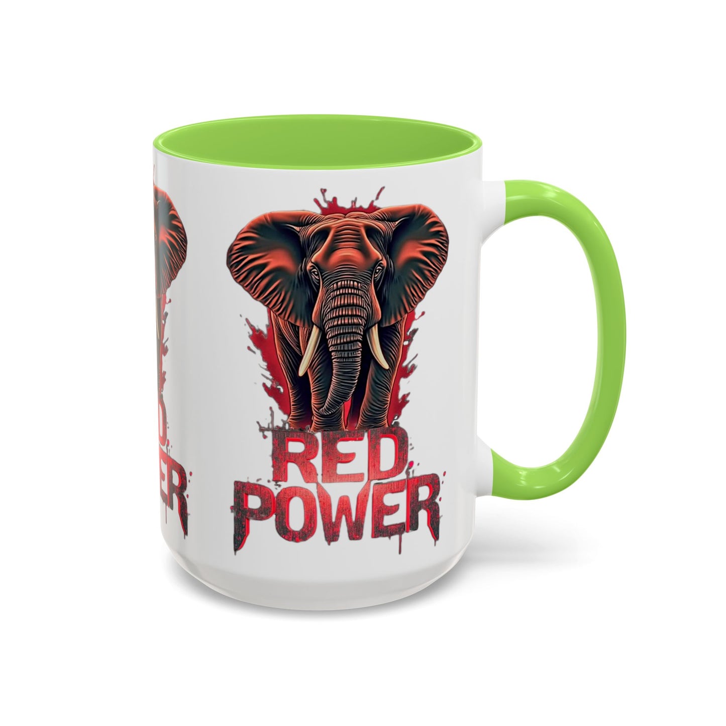 Red Power Patriotic Elephant Coffee Mug