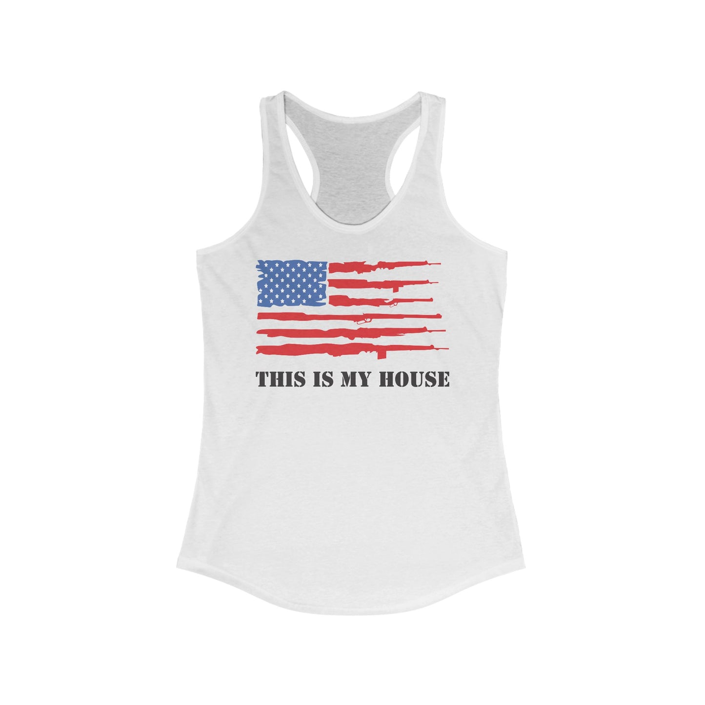 This Is My House Patriotic Racerback Tank