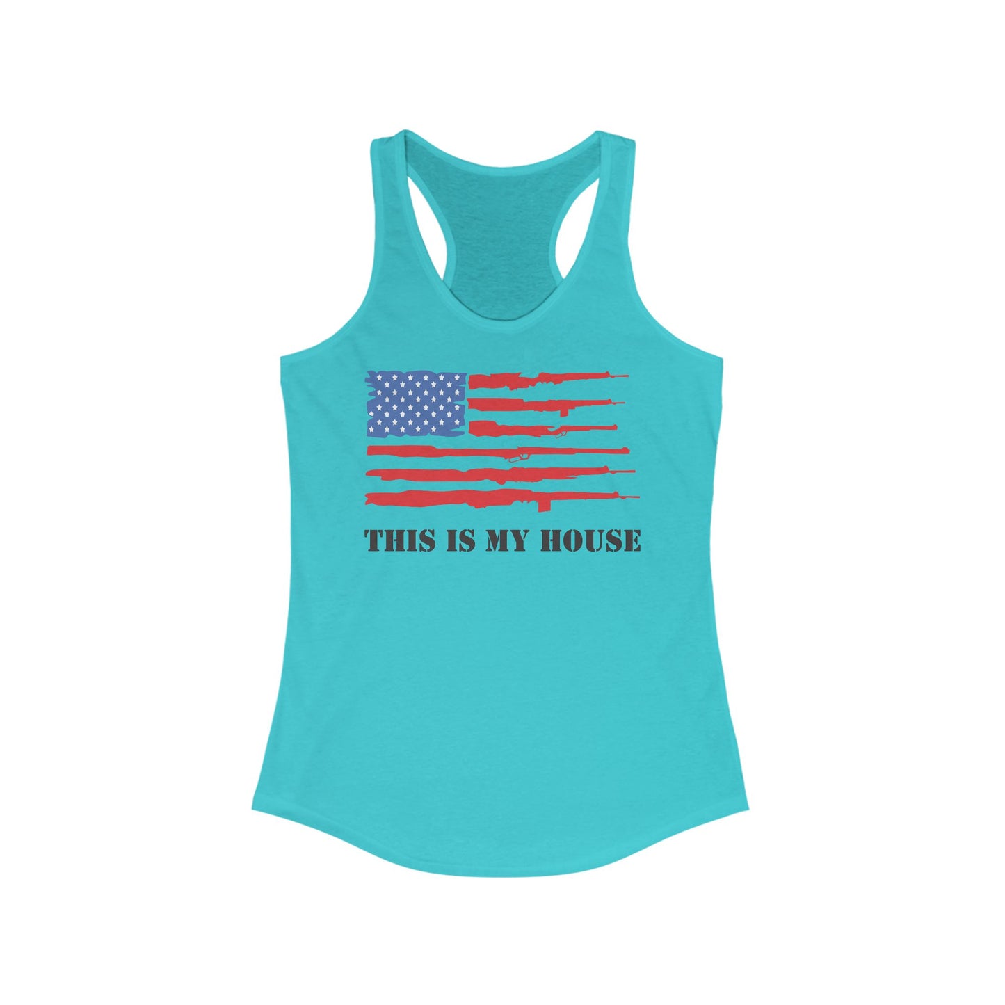 This Is My House Patriotic Racerback Tank