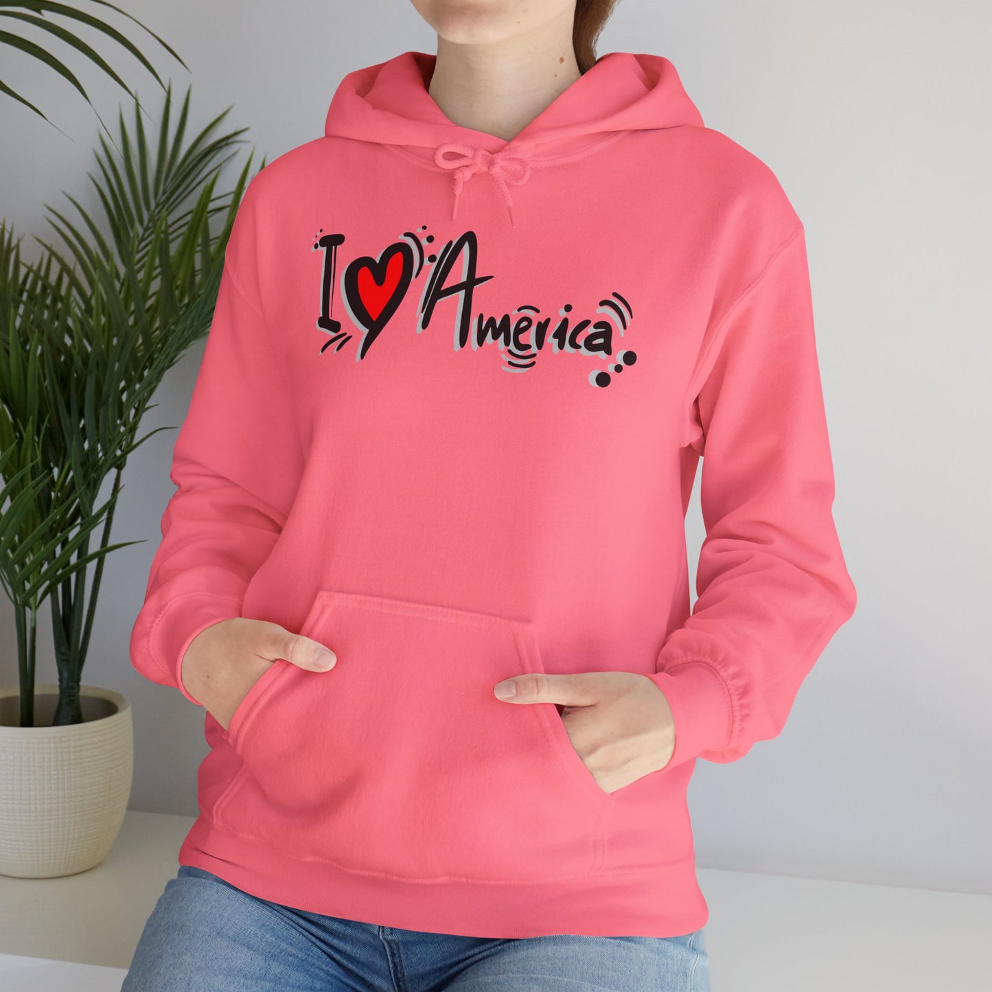I Love America Unisex Hoodie Sweatshirt