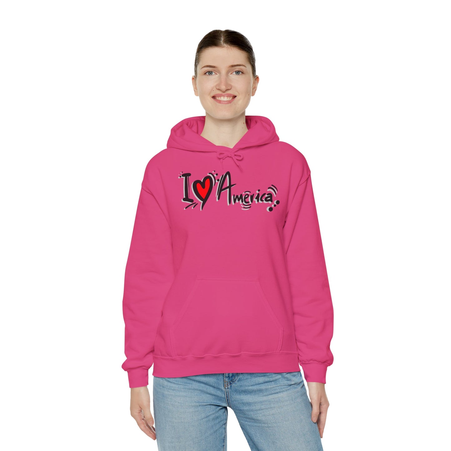 I Love America Unisex Hoodie Sweatshirt