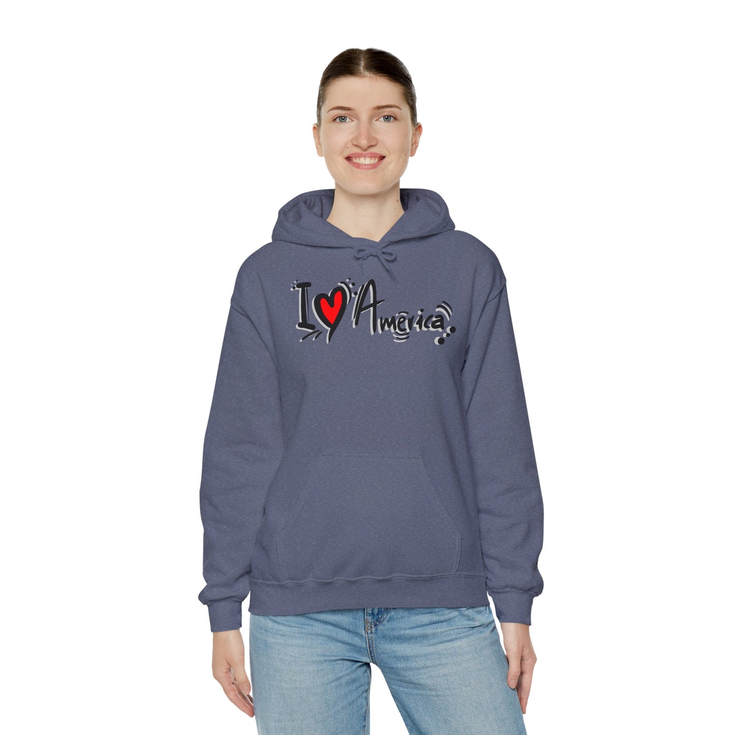 I Love America Unisex Hoodie Sweatshirt