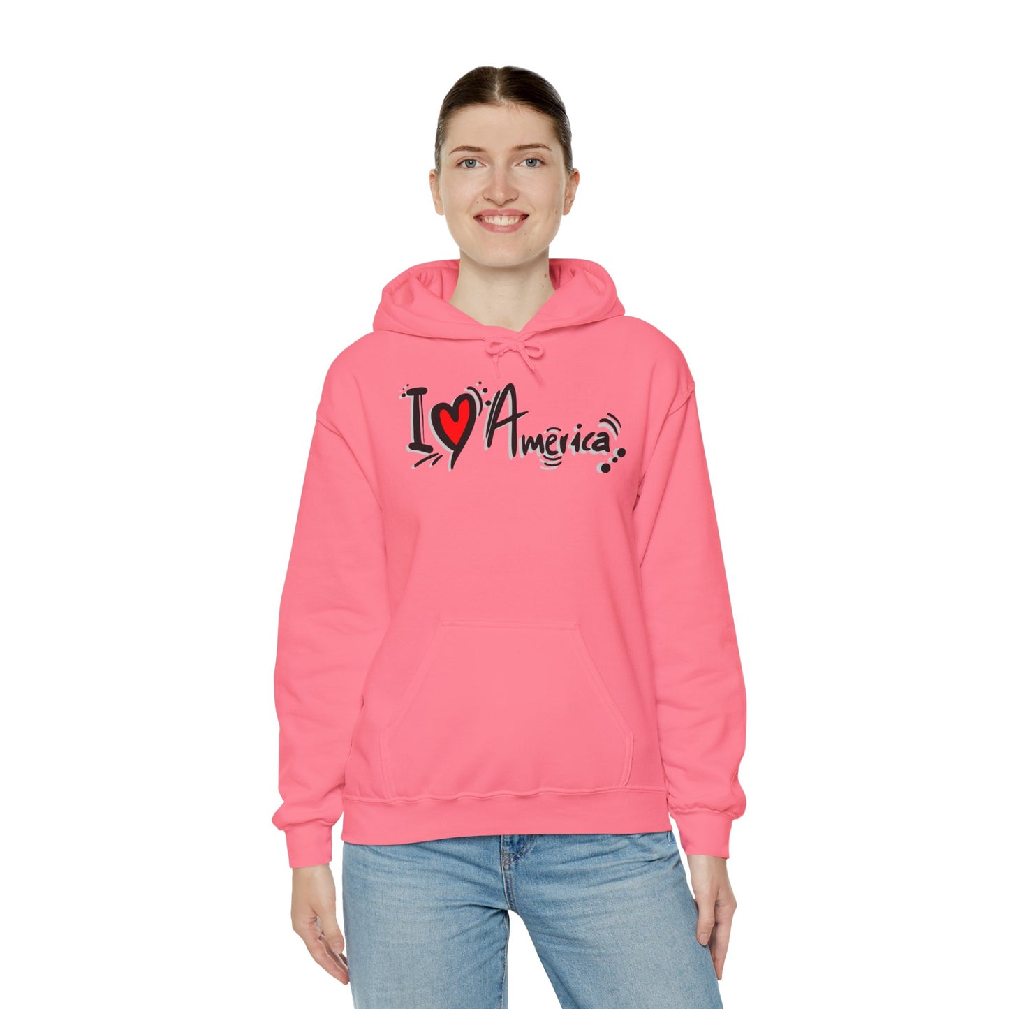 I Love America Unisex Hoodie Sweatshirt
