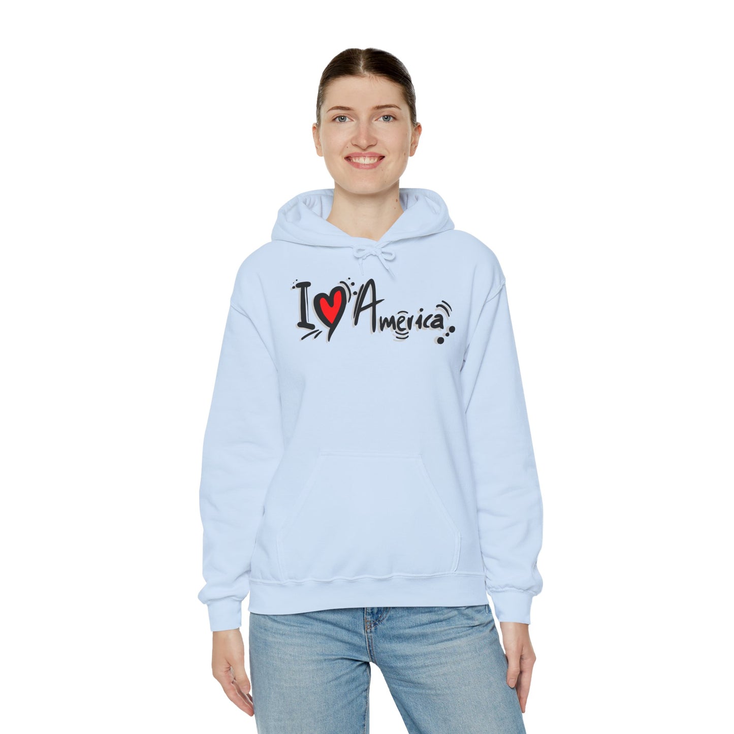 I Love America Unisex Hoodie Sweatshirt