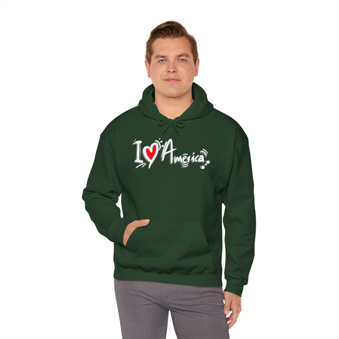 I Love America Unisex Hoodie Sweatshirt