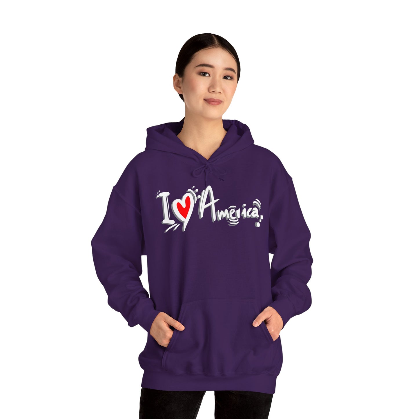 I Love America Unisex Hoodie Sweatshirt