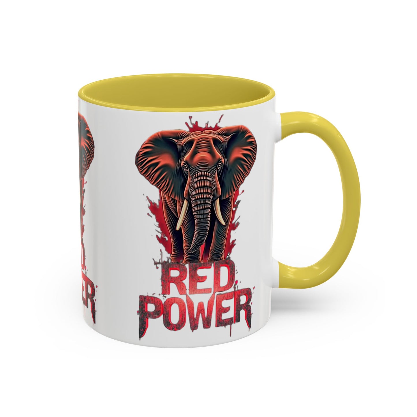 Red Power Patriotic Elephant Coffee Mug
