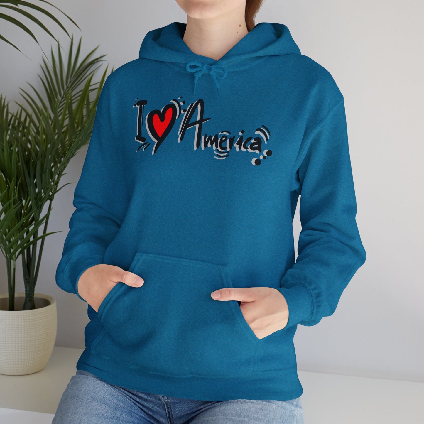 I Love America Unisex Hoodie Sweatshirt
