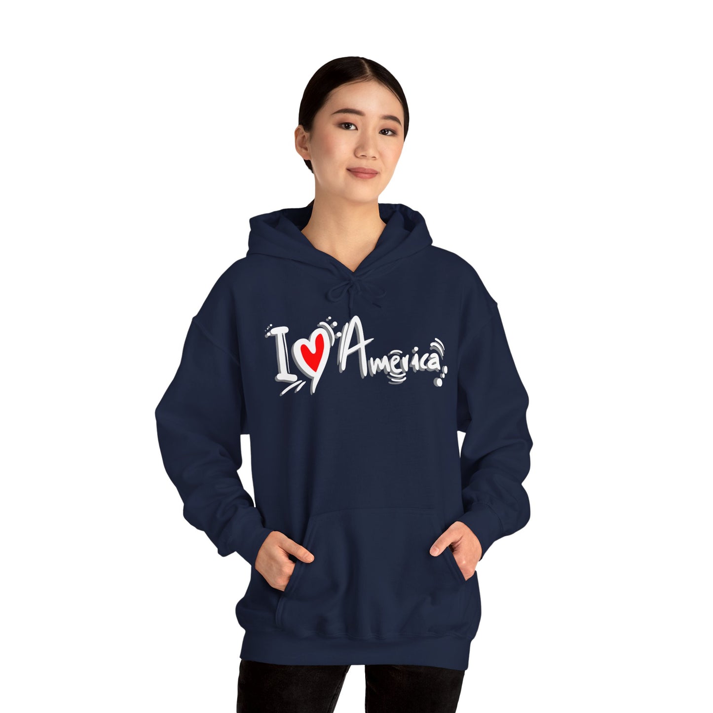 I Love America Unisex Hoodie Sweatshirt