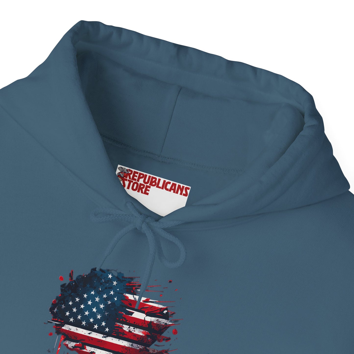 I Love America Heart Flag Unisex Hoodie Sweatshirt