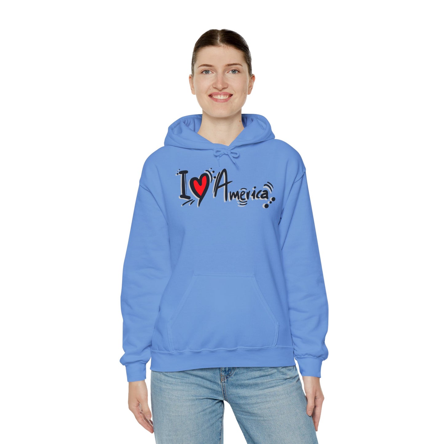 I Love America Unisex Hoodie Sweatshirt