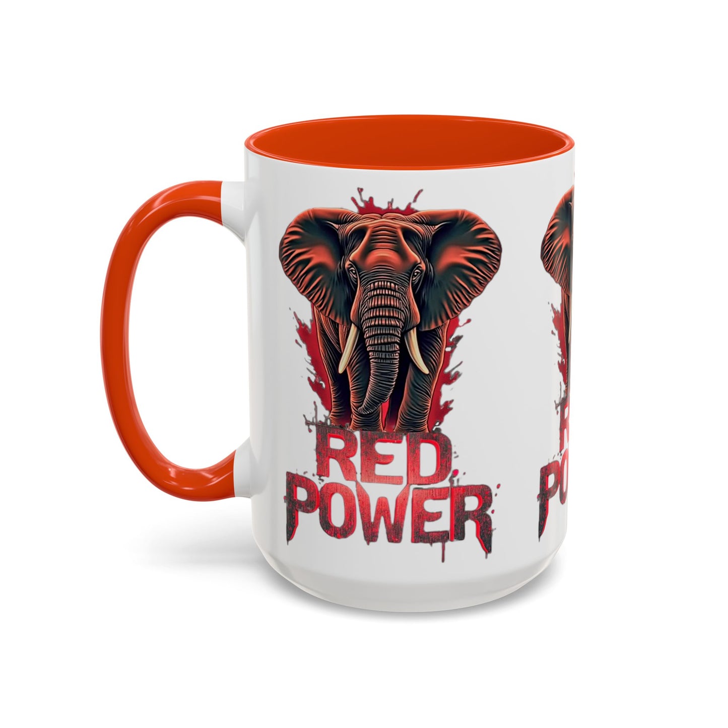 Red Power Patriotic Elephant Coffee Mug