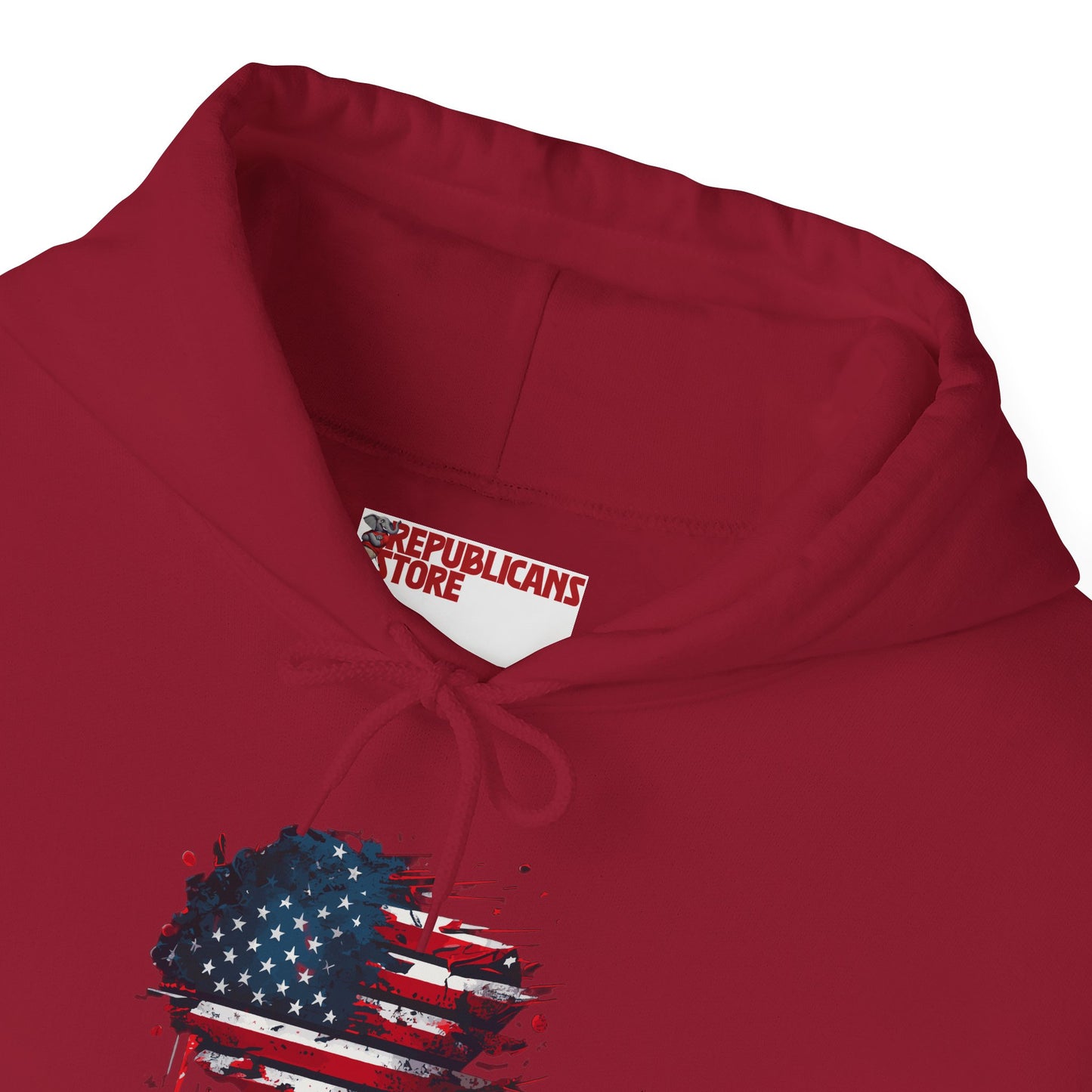 I Love America Heart Flag Unisex Hoodie Sweatshirt