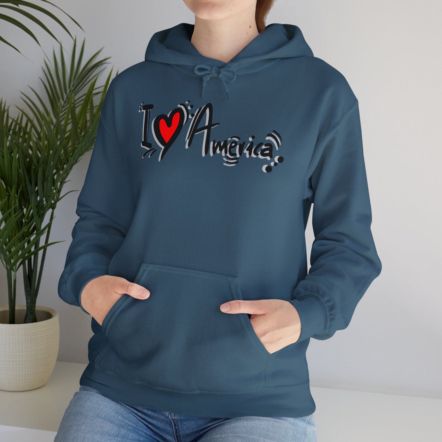 I Love America Unisex Hoodie Sweatshirt