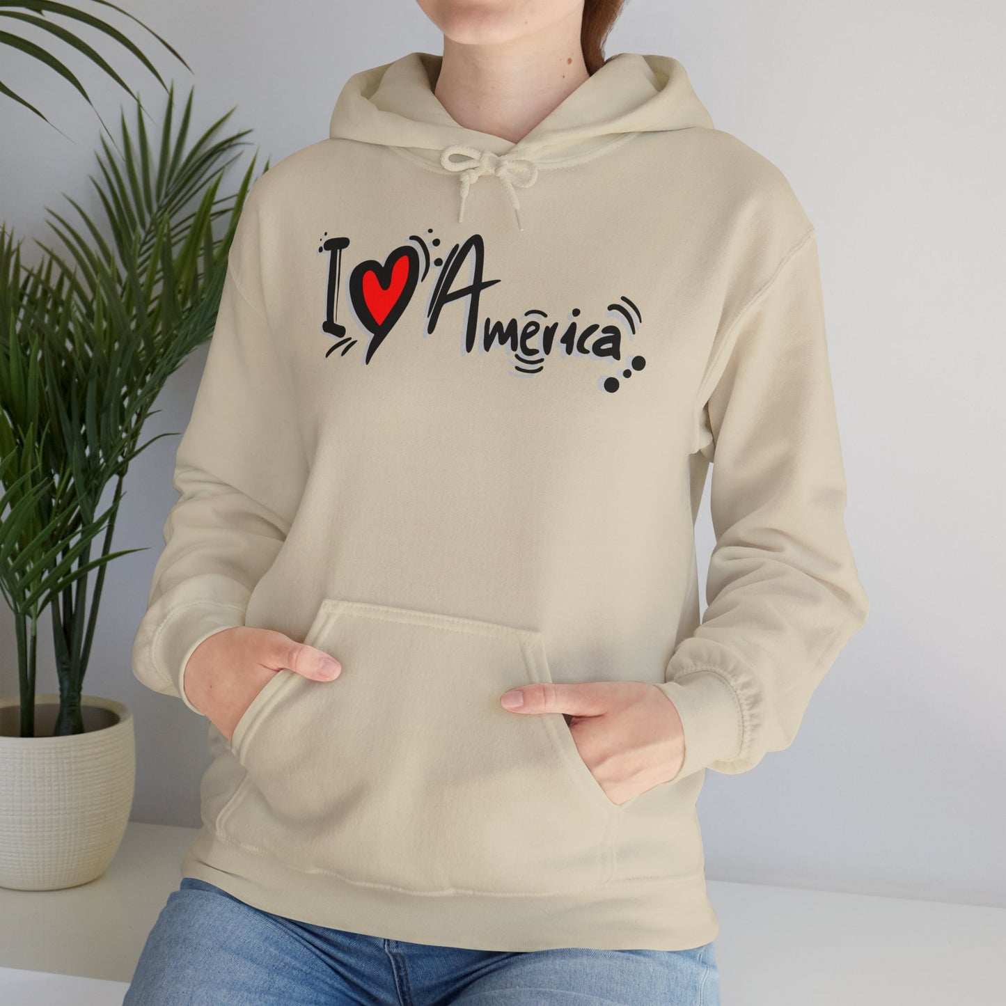 I Love America Unisex Hoodie Sweatshirt