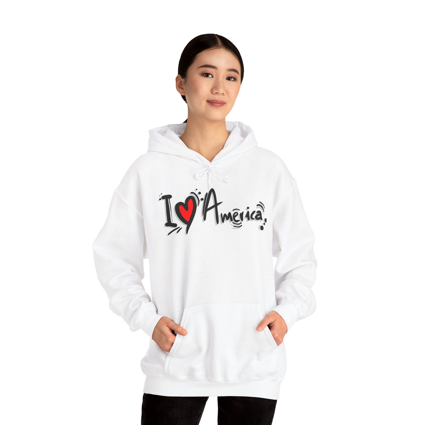 I Love America Unisex Hoodie Sweatshirt