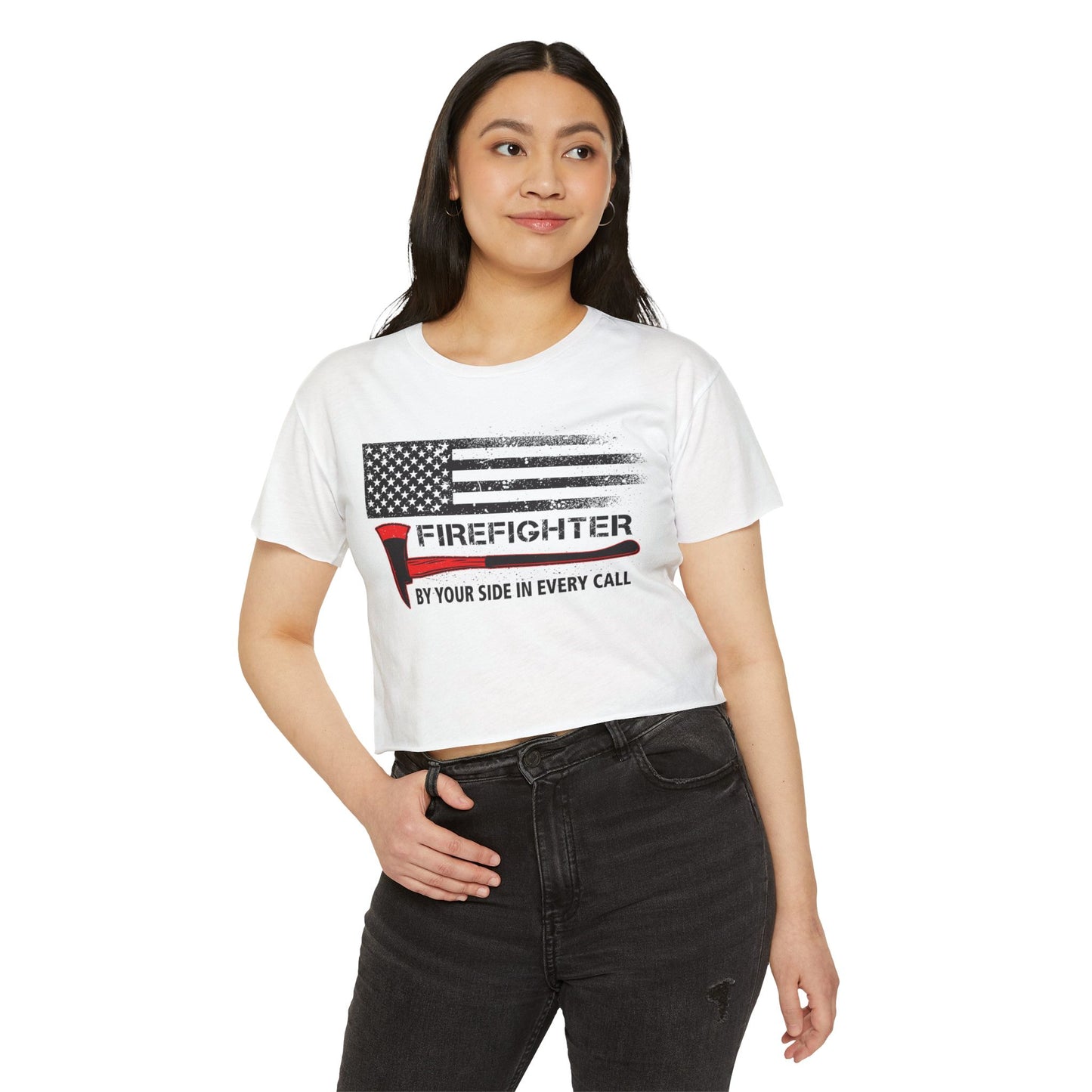 Firefighter Pride Crop Top – By Your Side in Every Call