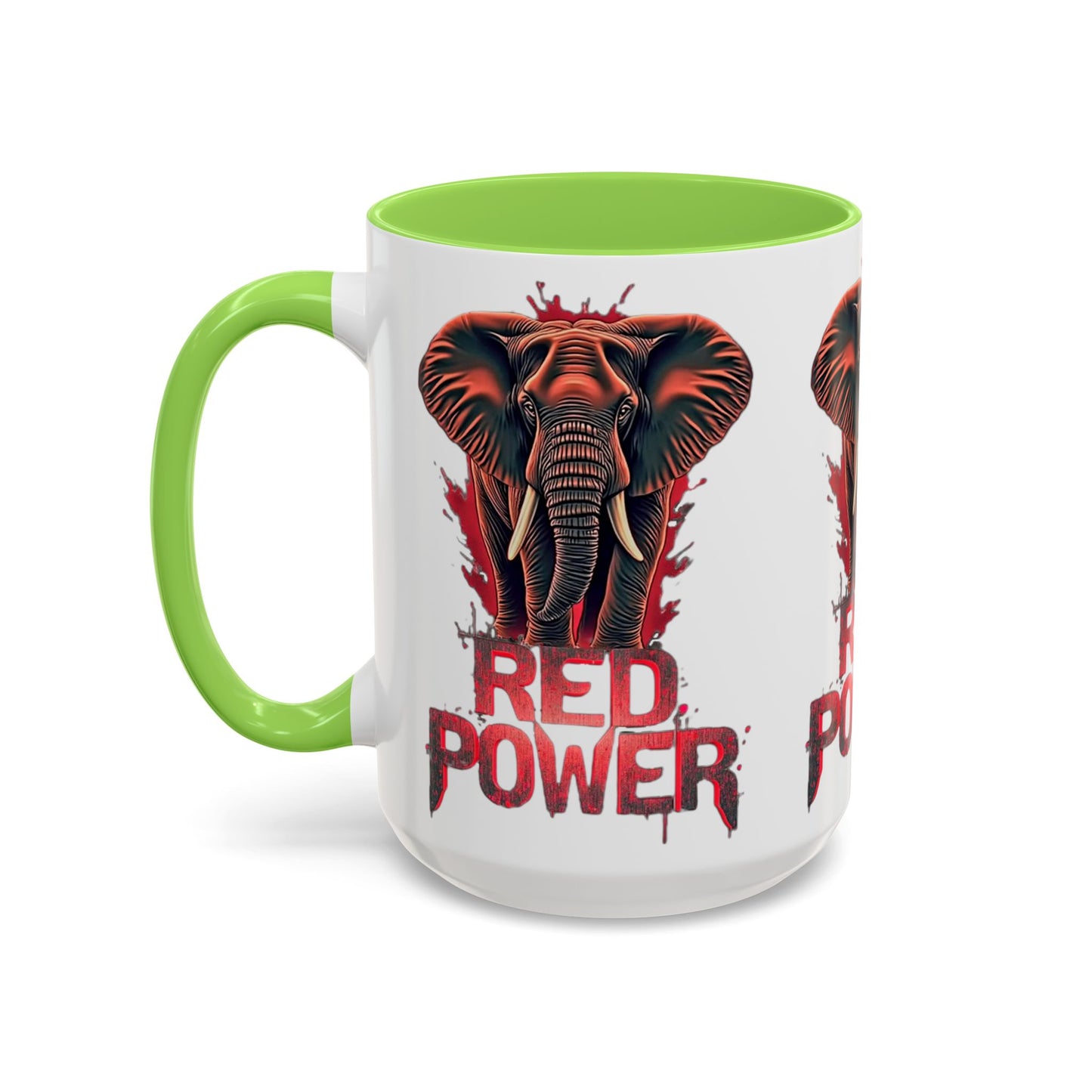 Red Power Patriotic Elephant Coffee Mug