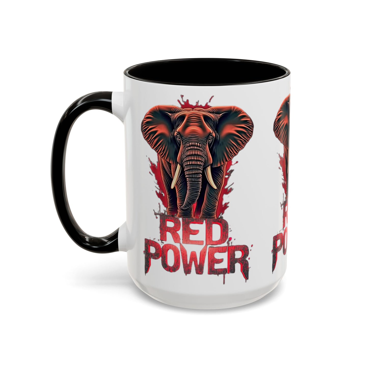 Red Power Patriotic Elephant Coffee Mug