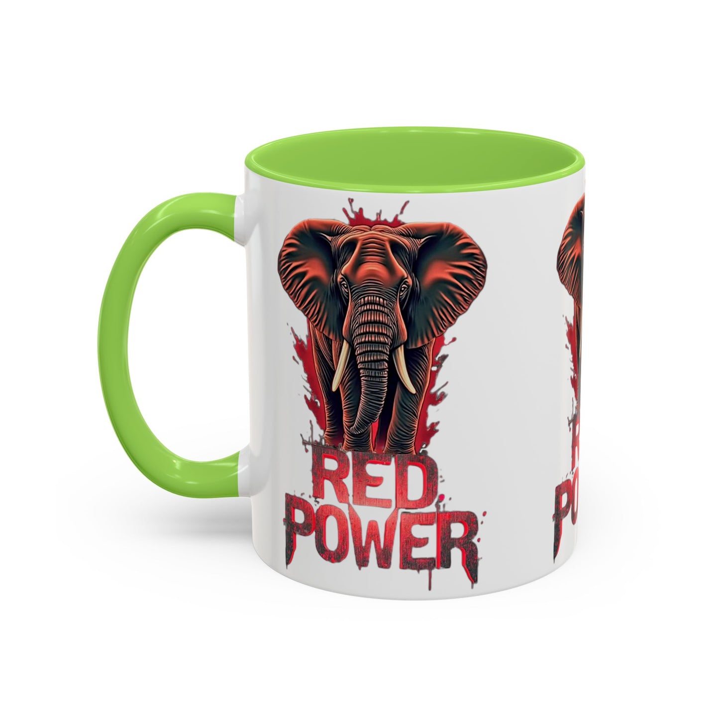 Red Power Patriotic Elephant Coffee Mug