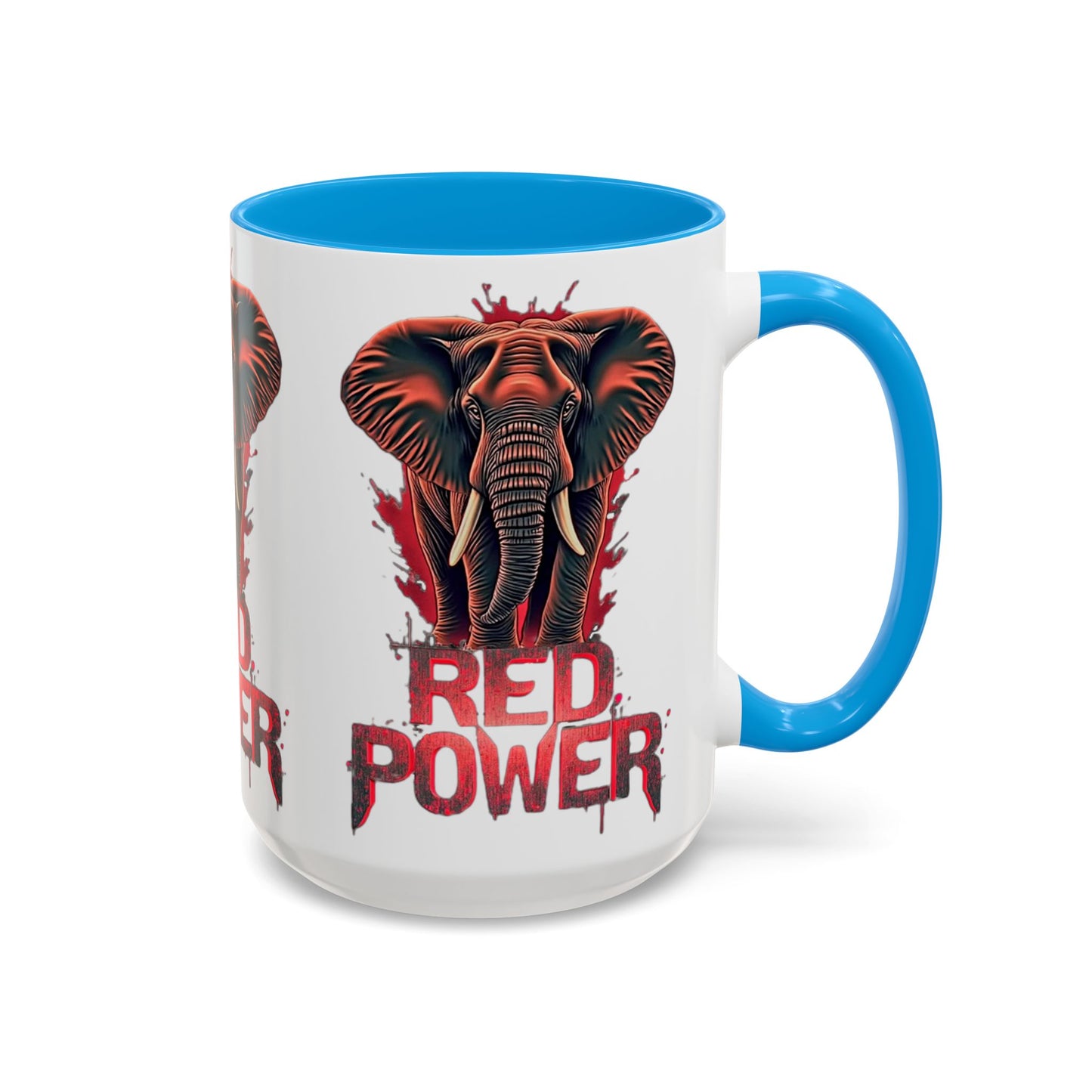 Red Power Patriotic Elephant Coffee Mug
