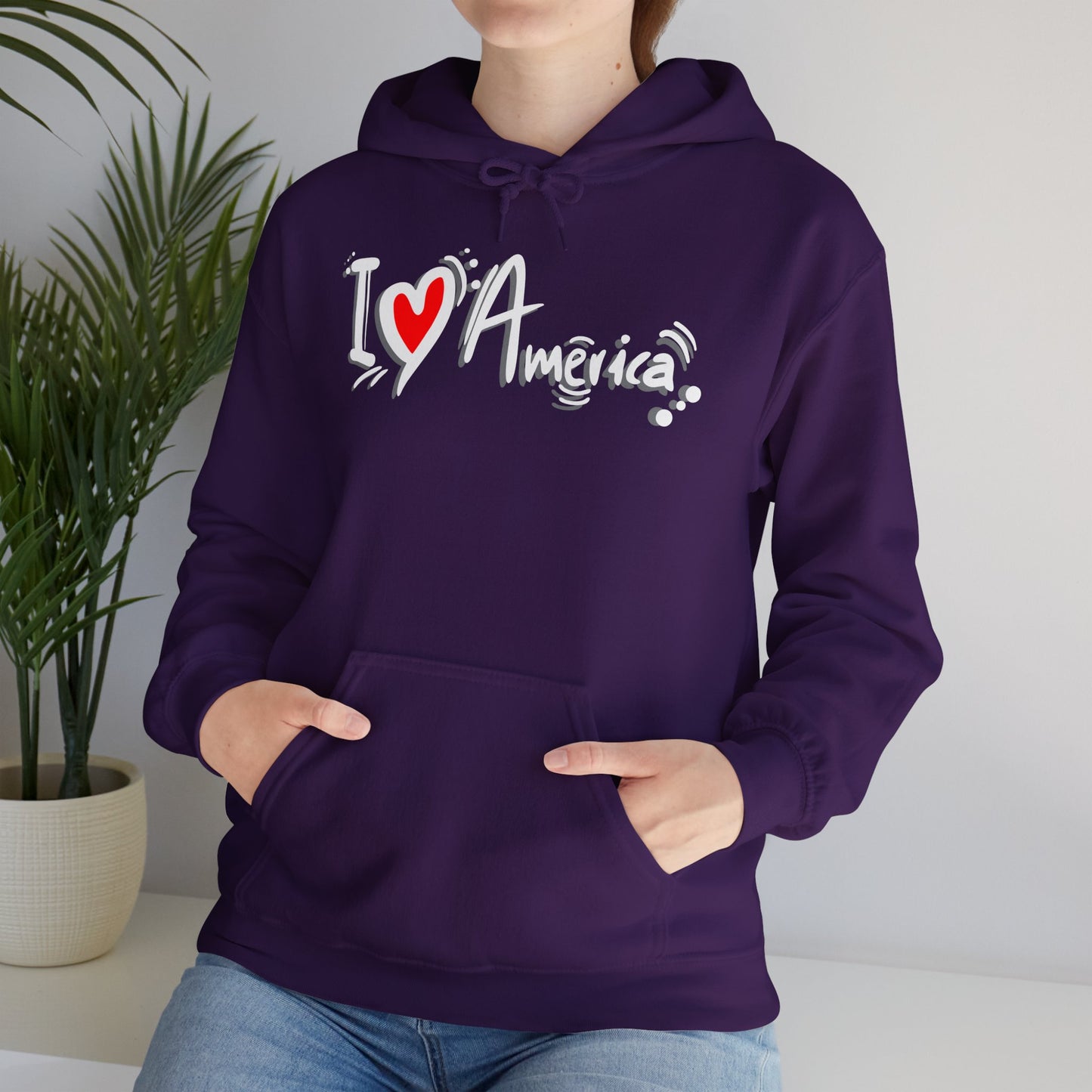 I Love America Unisex Hoodie Sweatshirt