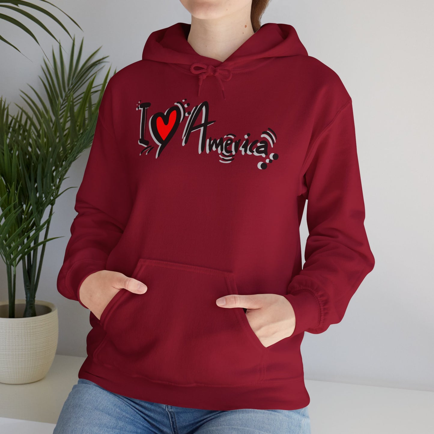 I Love America Unisex Hoodie Sweatshirt
