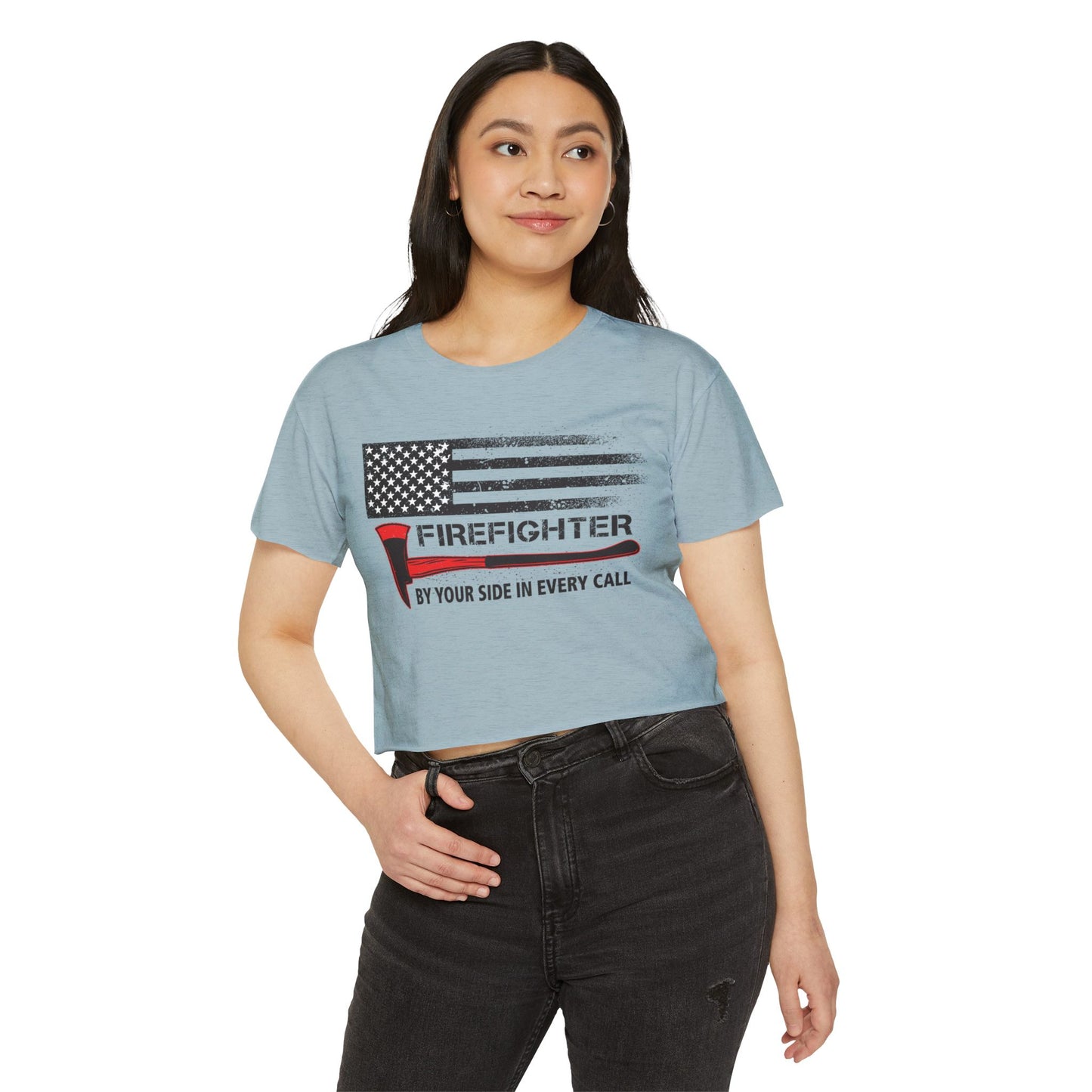 Firefighter Pride Crop Top – By Your Side in Every Call