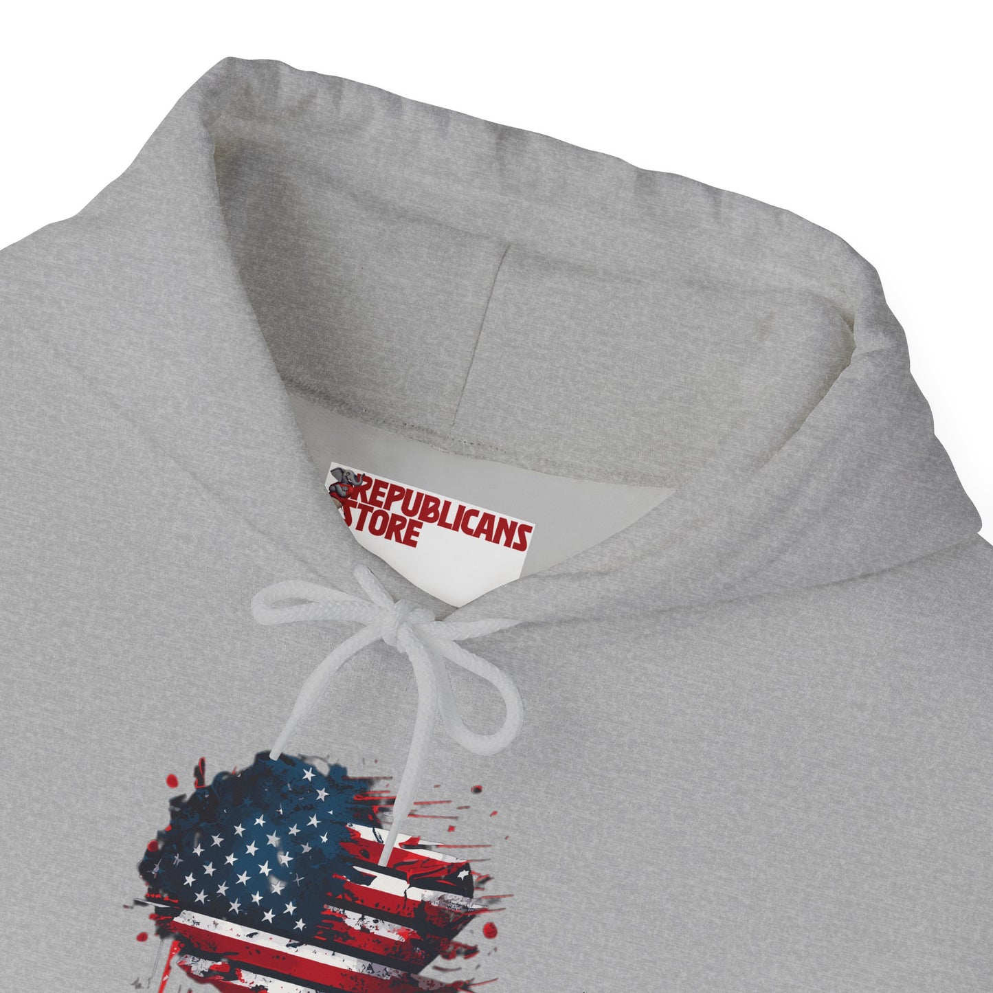 I Love America Heart Flag Unisex Hoodie Sweatshirt